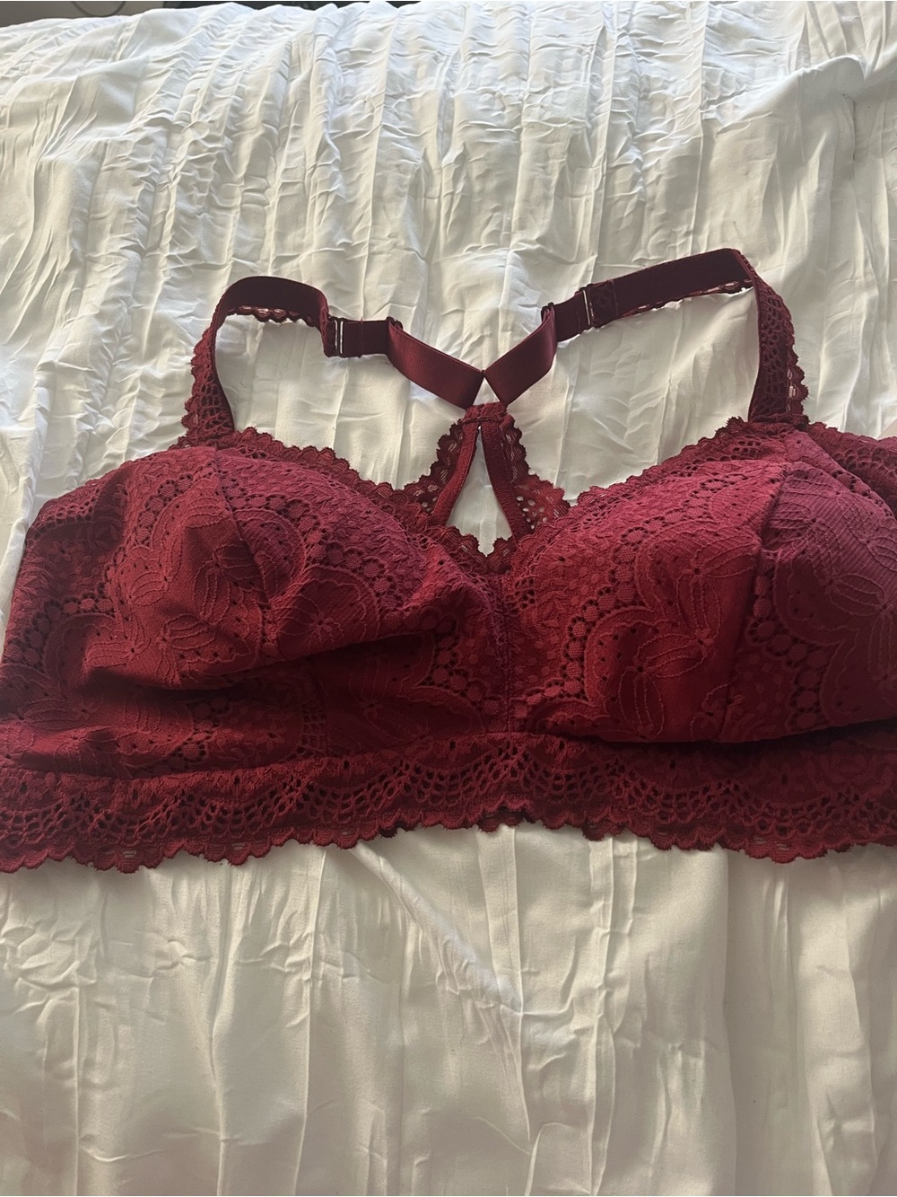 Target Lace Bralette in Burgundy